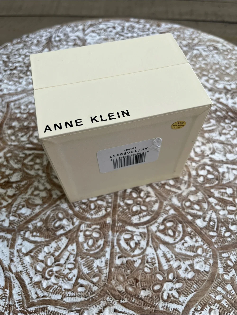 Anne Klein Gold-Tone Crystal Accent Watch and Bracelet Trio with Gift Box NWT